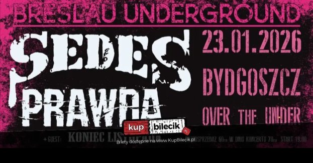 Zapraszamy 23 stycznia 2026 roku do Over the Under Pub, Bydgoszcz, Dworcowa 51.